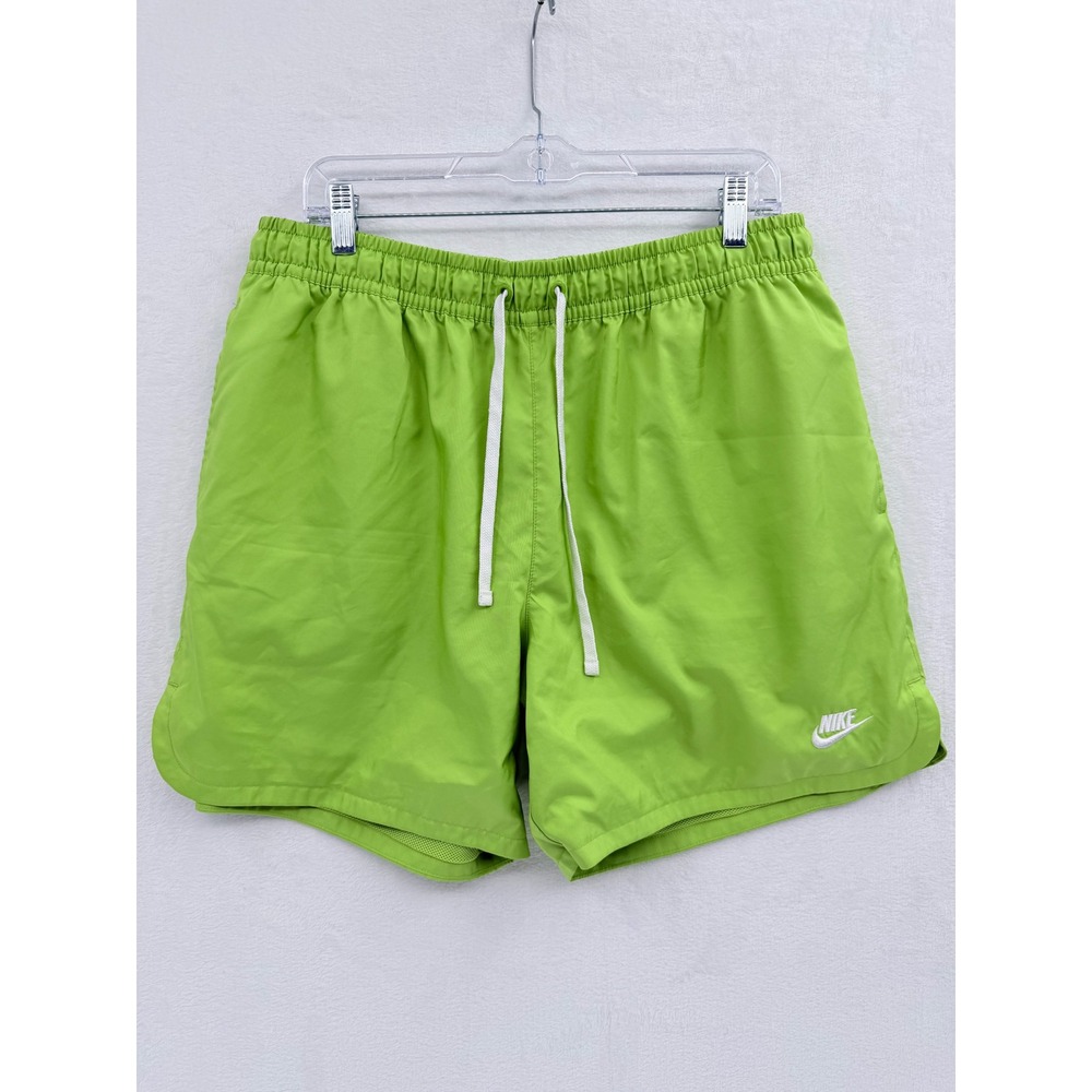 Nike Mens Sportswear Woven Flow Shorts Lime Green XL Activewear Athleisure